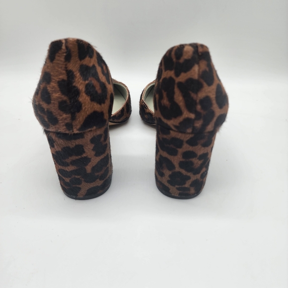 1. State Saffy 2 Genuine Cow Hair Leopard Print Block Heel Pump Size 6 - Picture 7 of 10